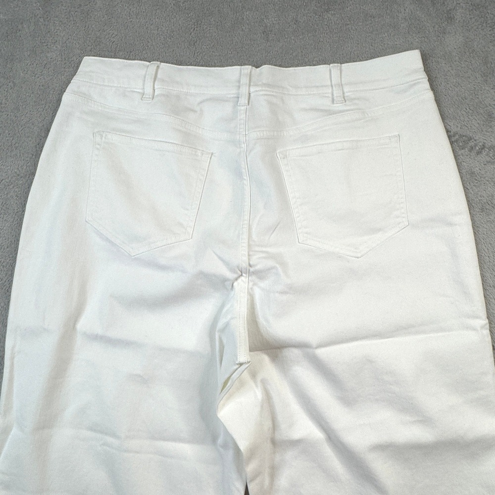 NWOT Lands' End Crop Pants Women 22W White Wide Leg Denim Repreve - Picture 12 of 12